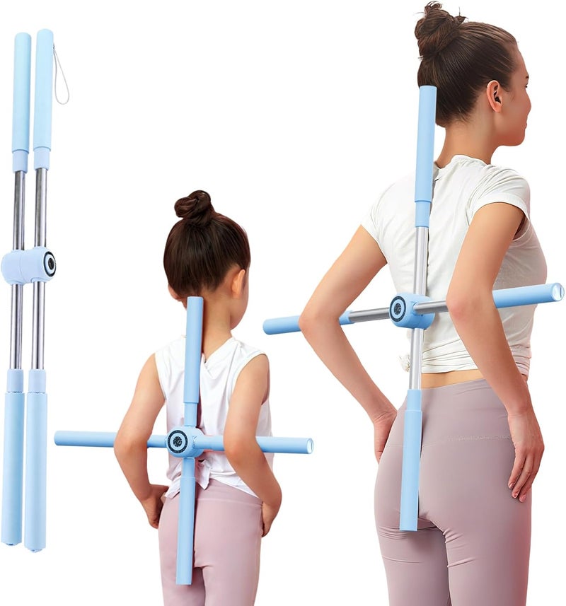 Roenae Yoga Stick, Posture Correction Stick for Women and Men, Relieve Back Pain, Upper and Lower Back Stretchers and Straighteners, 24.4-36.2 Inch Stretching Stick Neck Hump Corrector Stretching rod - Image 1
